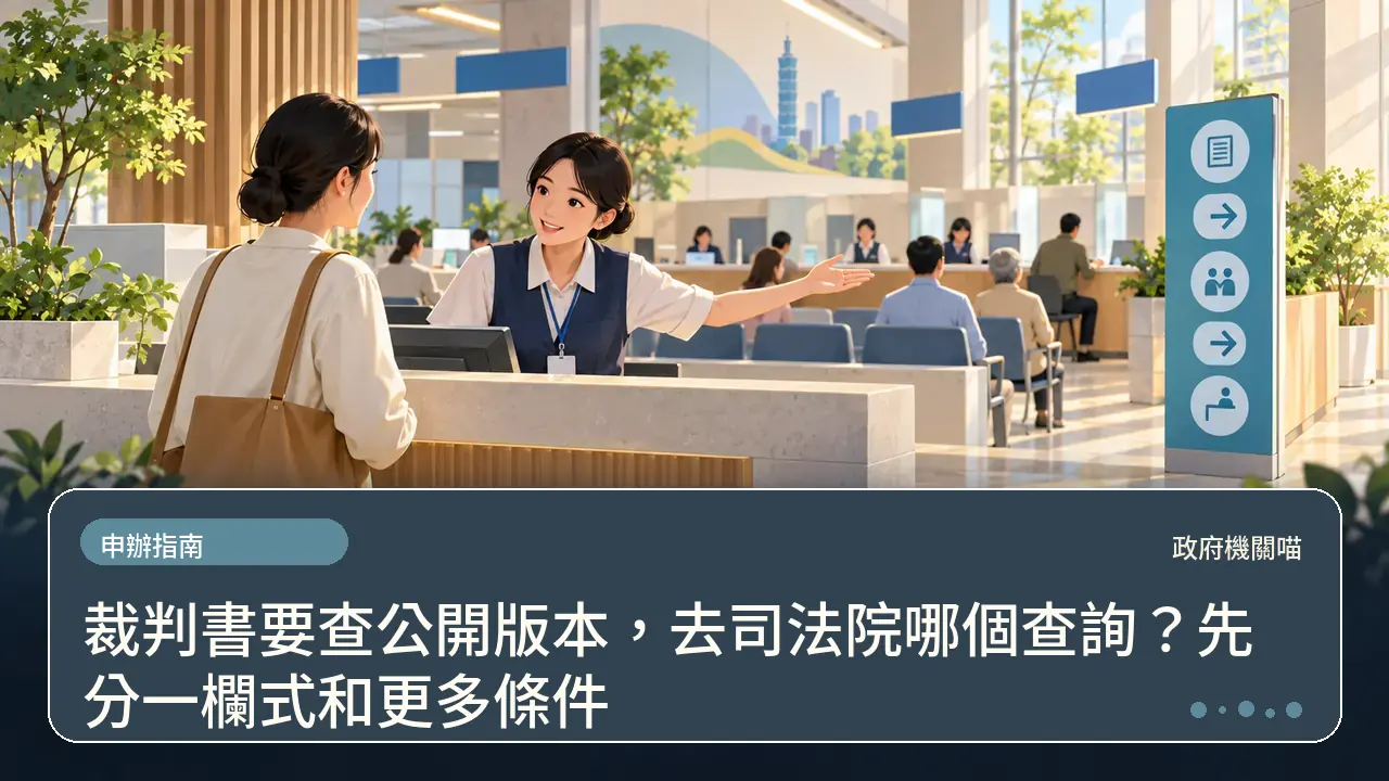 裁判書要查公開版本，去司法院哪個查詢？先分一欄式和更多條件主題插畫